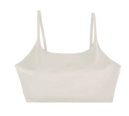 Women Strap Sport Bras Padded Strappy Crop Square Neck Low Impact Bras Sexy Fitness Tank Tops with Removable Pads Flat Straps for Gym Yoga Workout Run