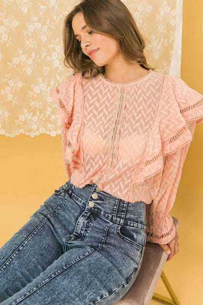 Love for All Peasant Top