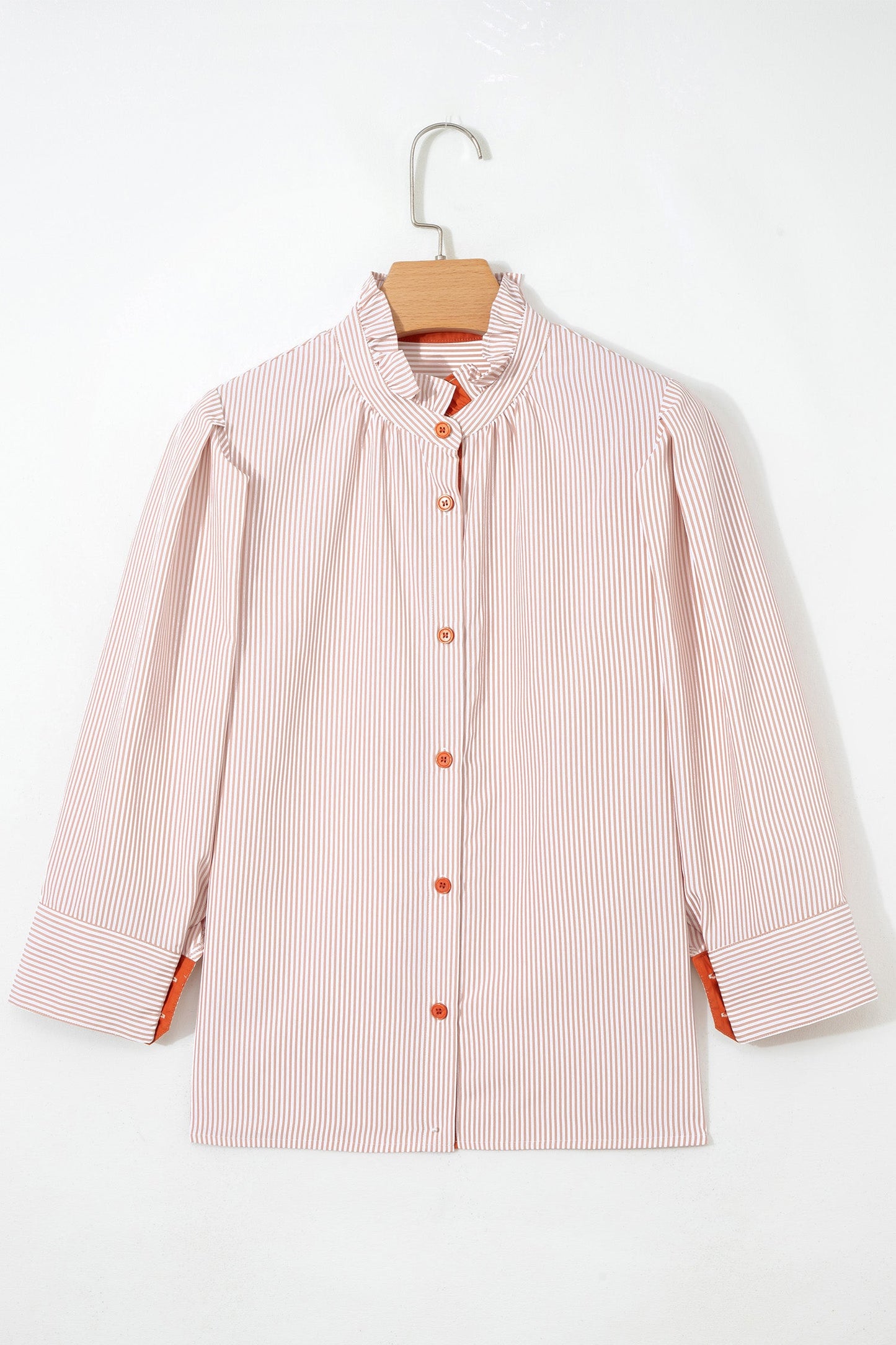 Threaded Pear Maren Frilled Collar Down Shirt