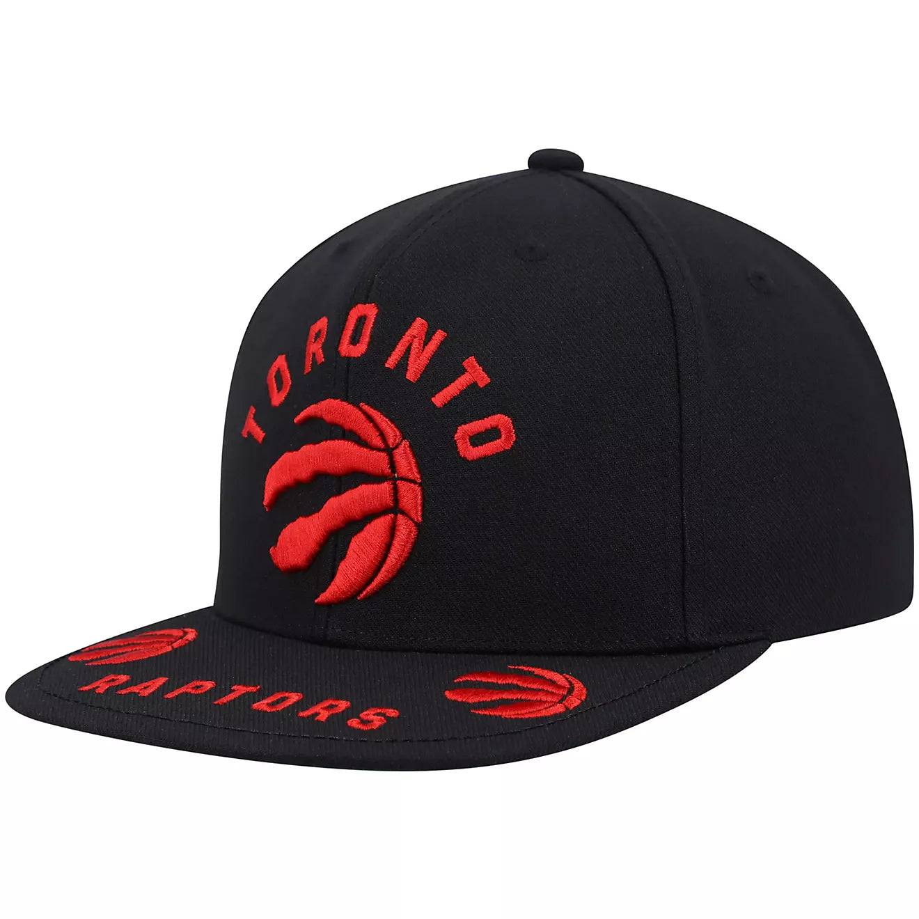 Men's Mitchell & Ness NBA Front Loaded Snapback Raptors - Black