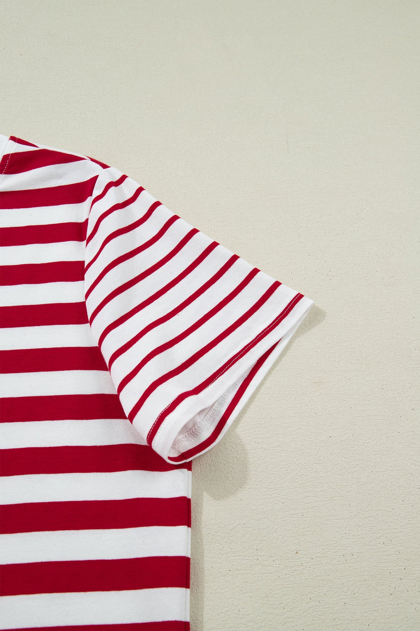 Threaded Pear June Stripe Patchwork T Shirt