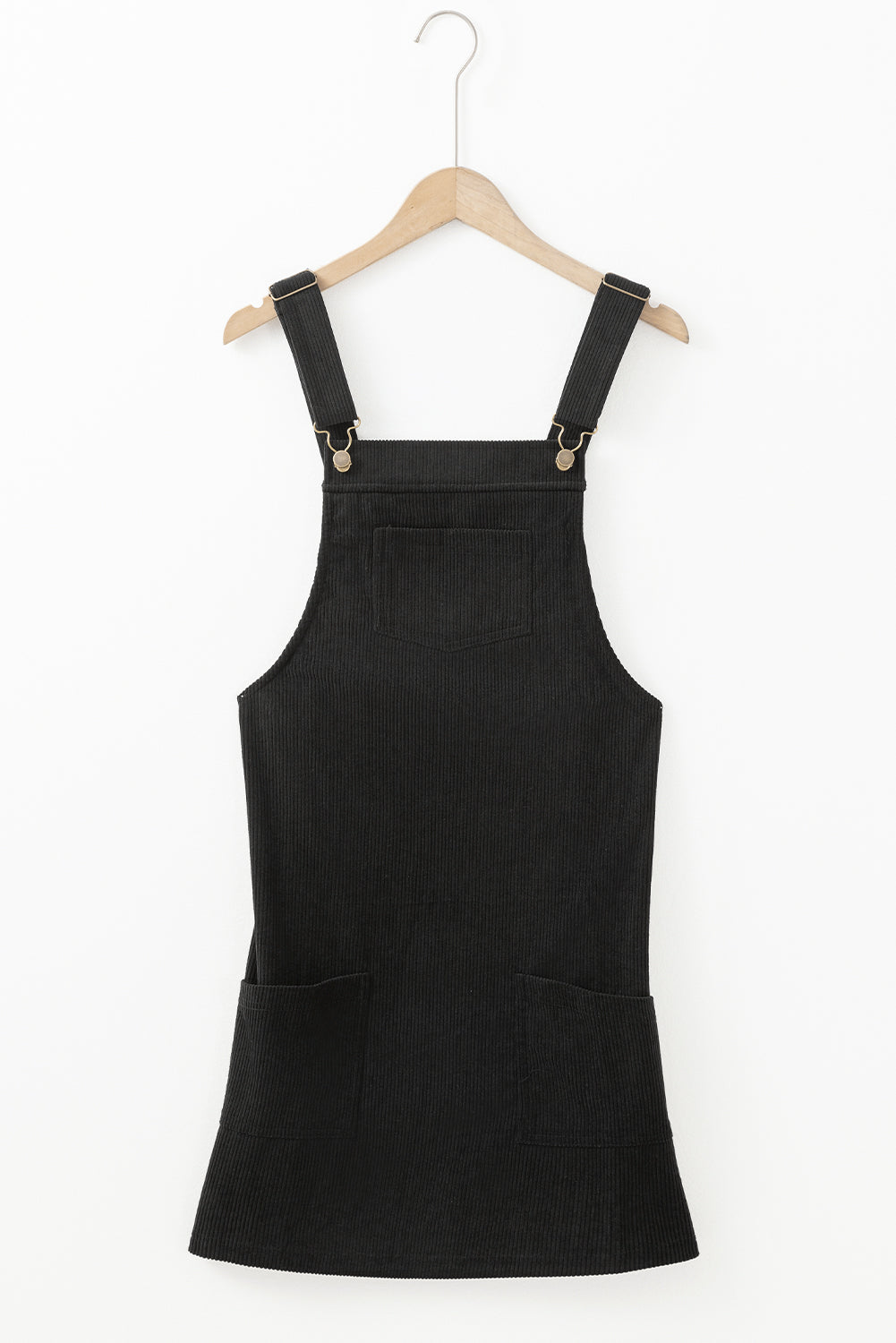 Alexis Front Pockets Corduroy Overall Dress. - Threaded Pear