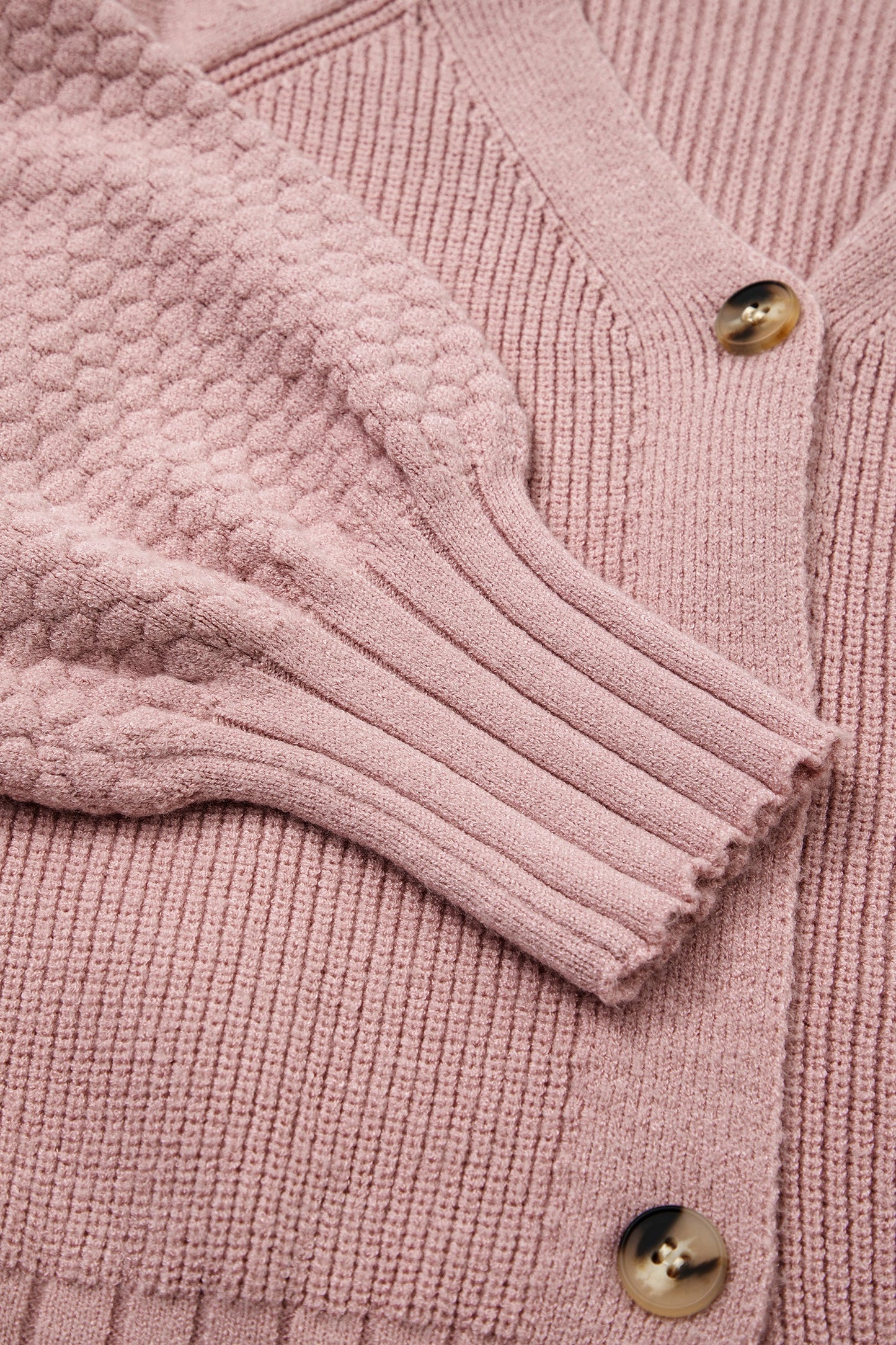 Threaded Pear Khloe Mixed Texture Knit Sweater