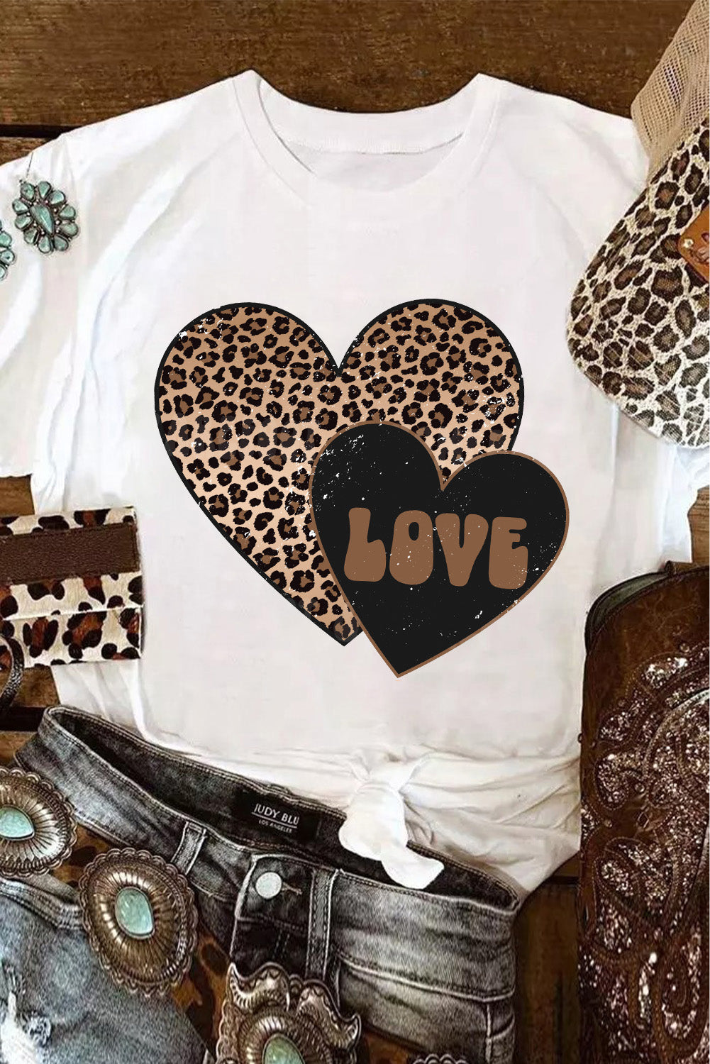 Threaded Pear Adriana Printed Valentines Graphic Tee