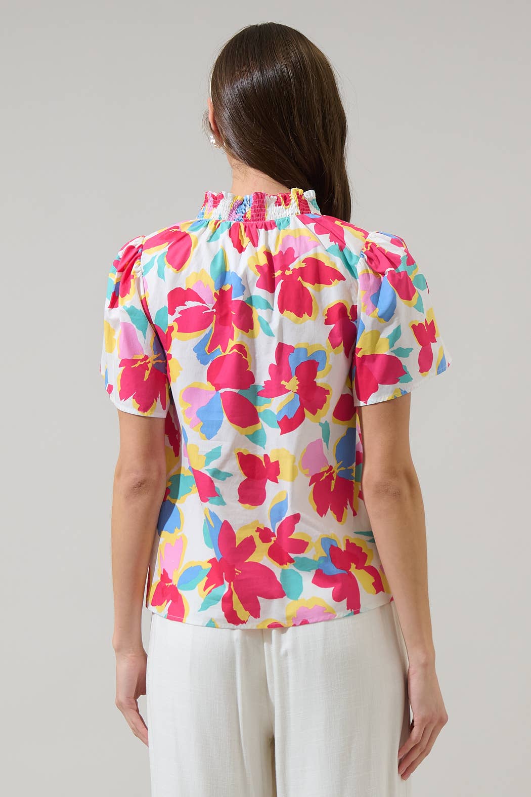 Yani Floral Barcy Smocked Top