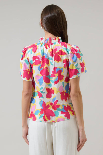 Yani Floral Barcy Smocked Top
