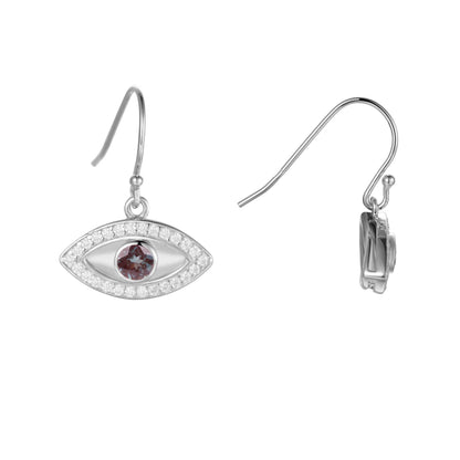 Alexandrite Evil Eye Earrings