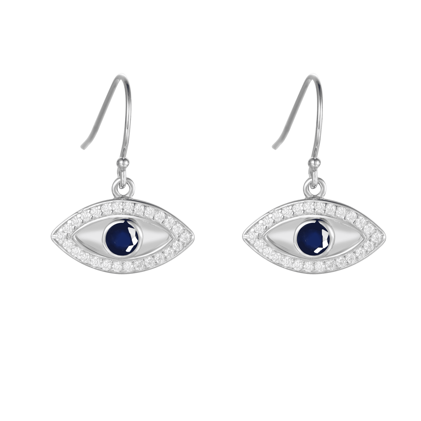 Sapphire Evil Eye Earrings