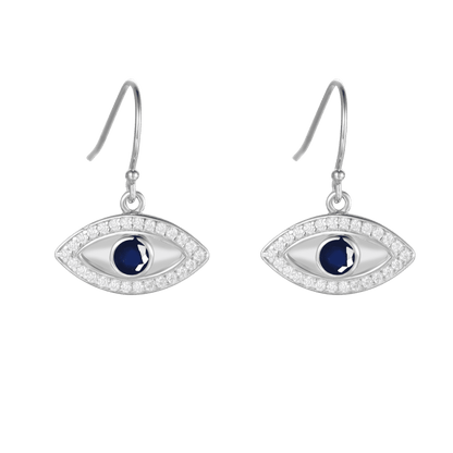 Sapphire Evil Eye Earrings