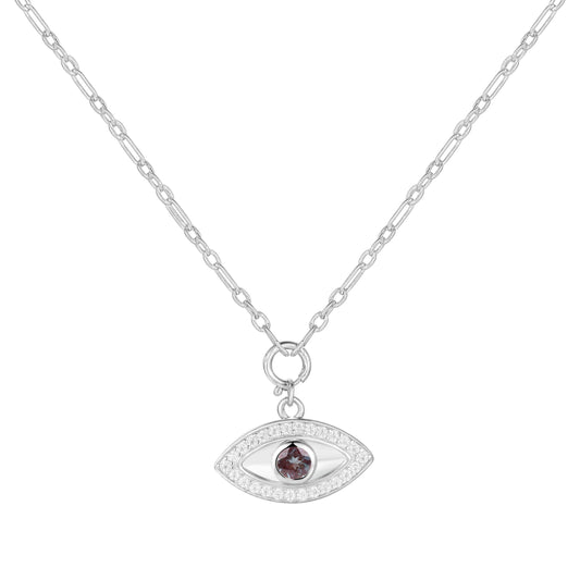 Alexandrite Evil Eye Necklace