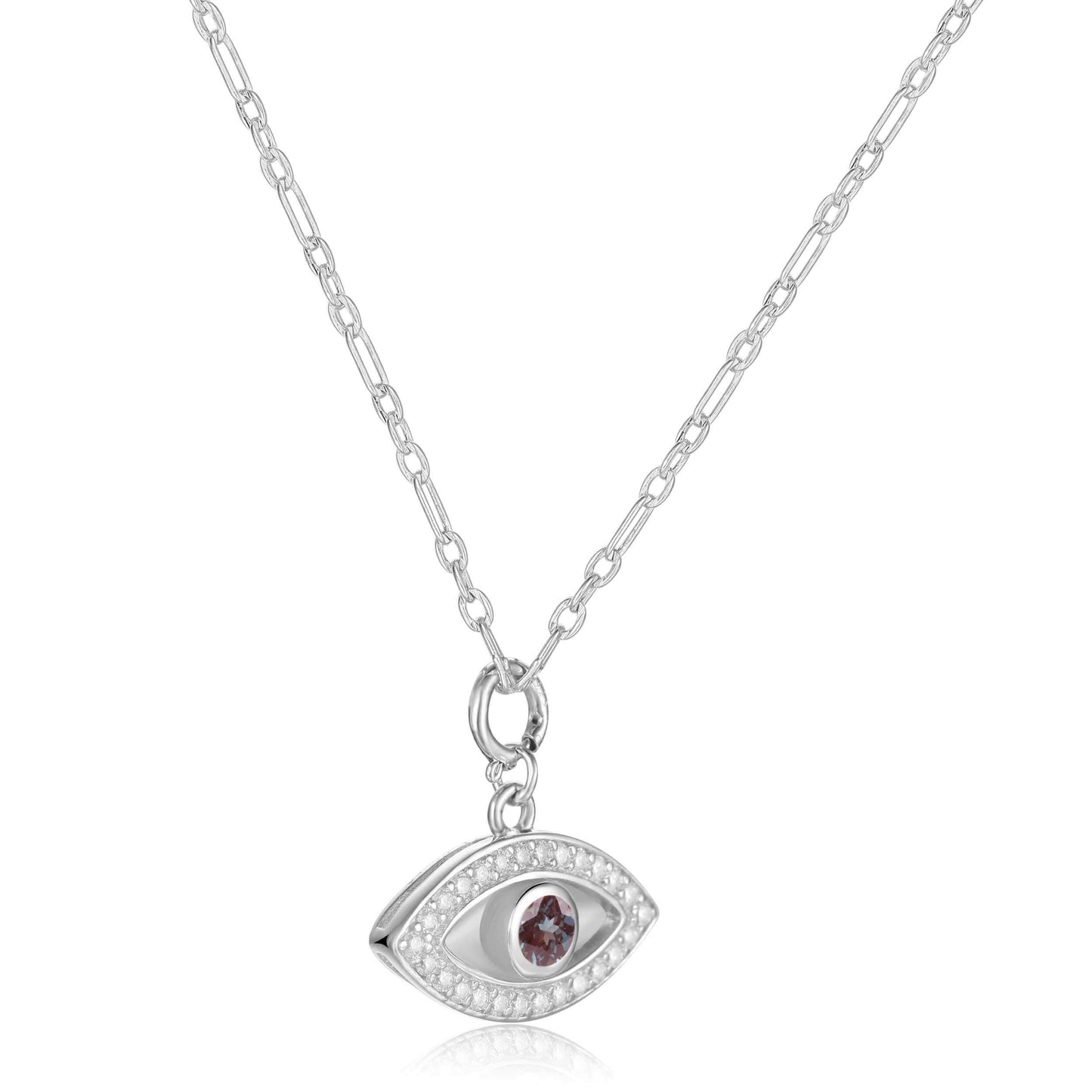 Alexandrite Evil Eye Necklace