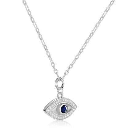 Blue Sapphire Evil Eye Necklace