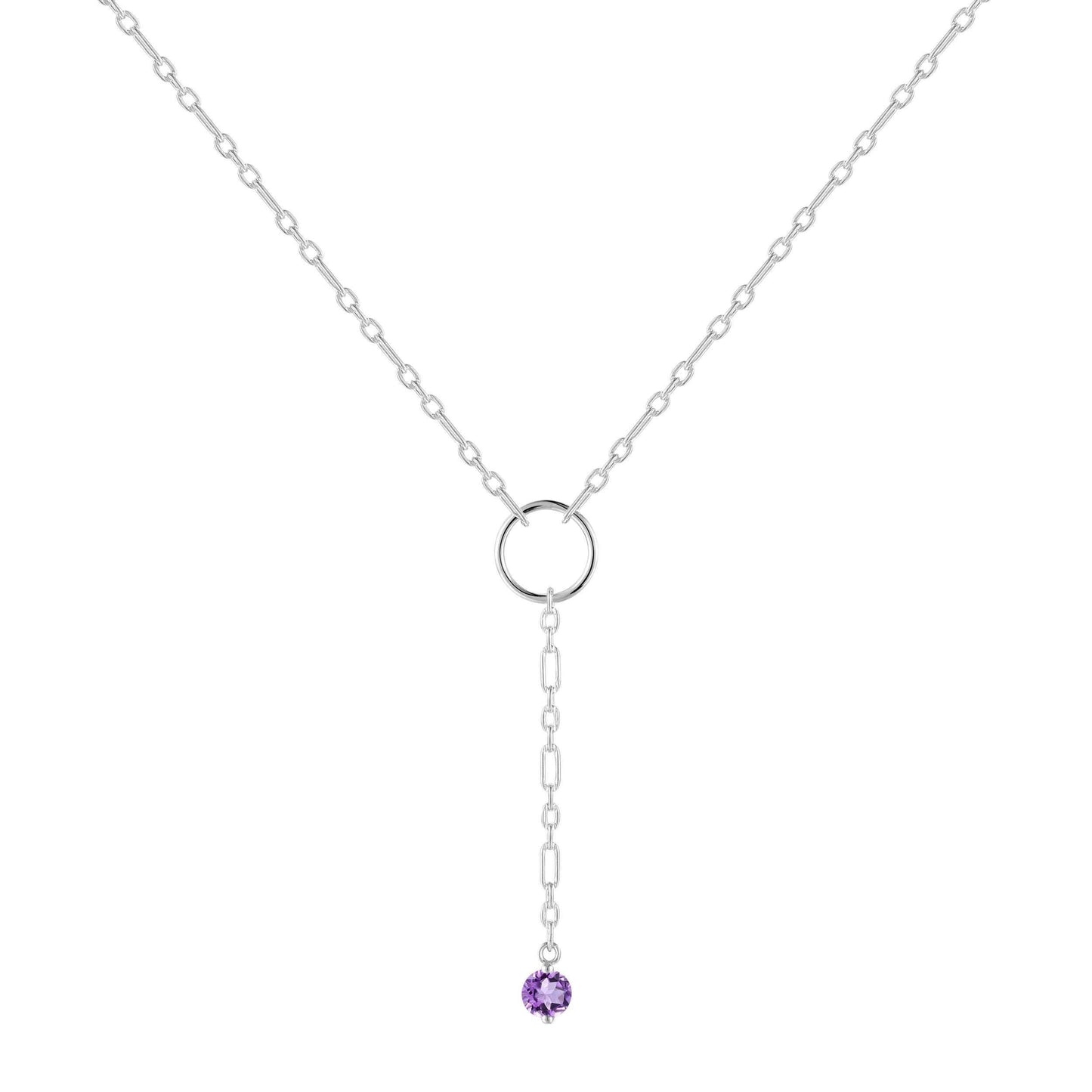 Amethyst Drop Necklace
