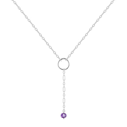 Amethyst Drop Necklace