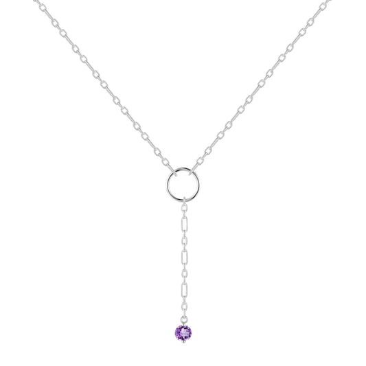 Amethyst Drop Necklace
