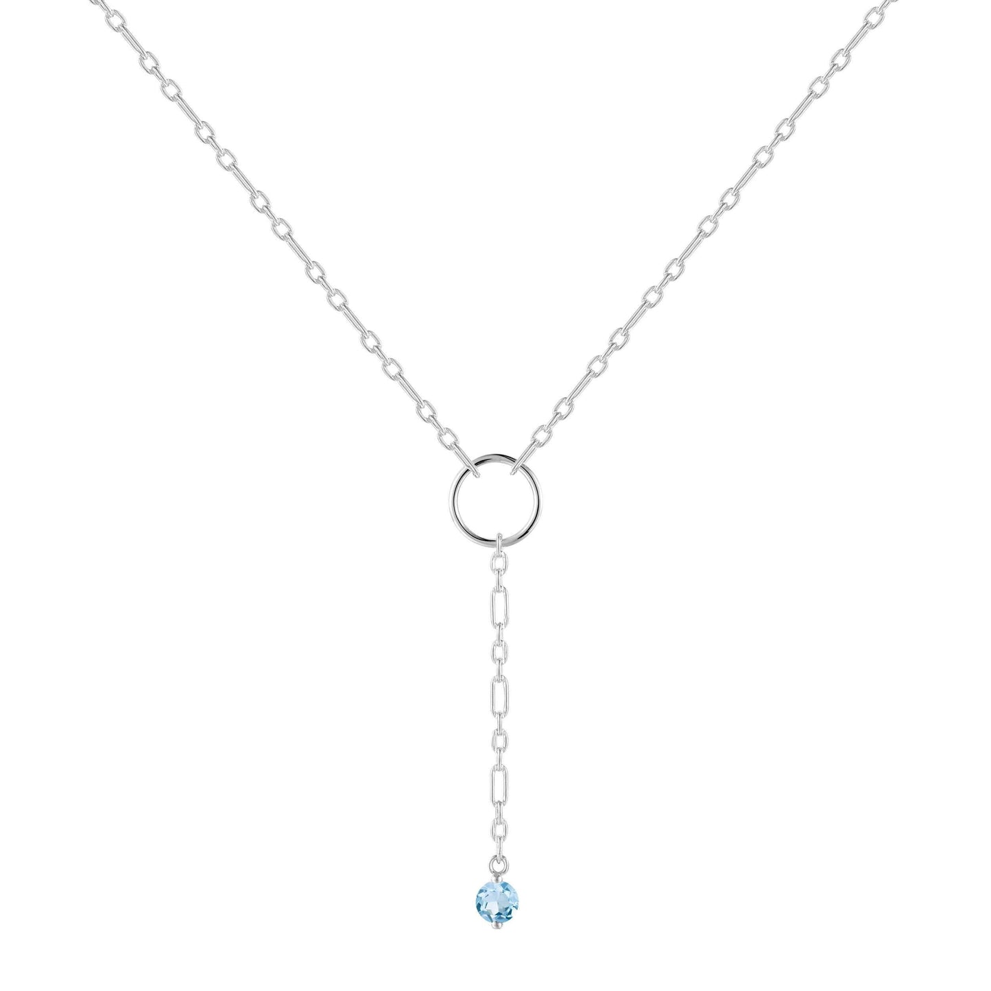 Blue Topaz Drop Necklace