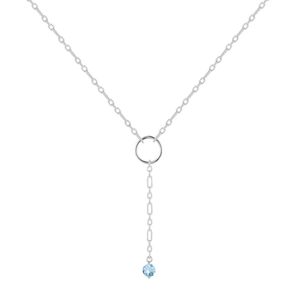 Blue Topaz Drop Necklace