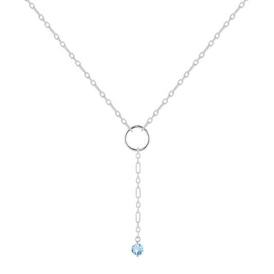 Blue Topaz Drop Necklace