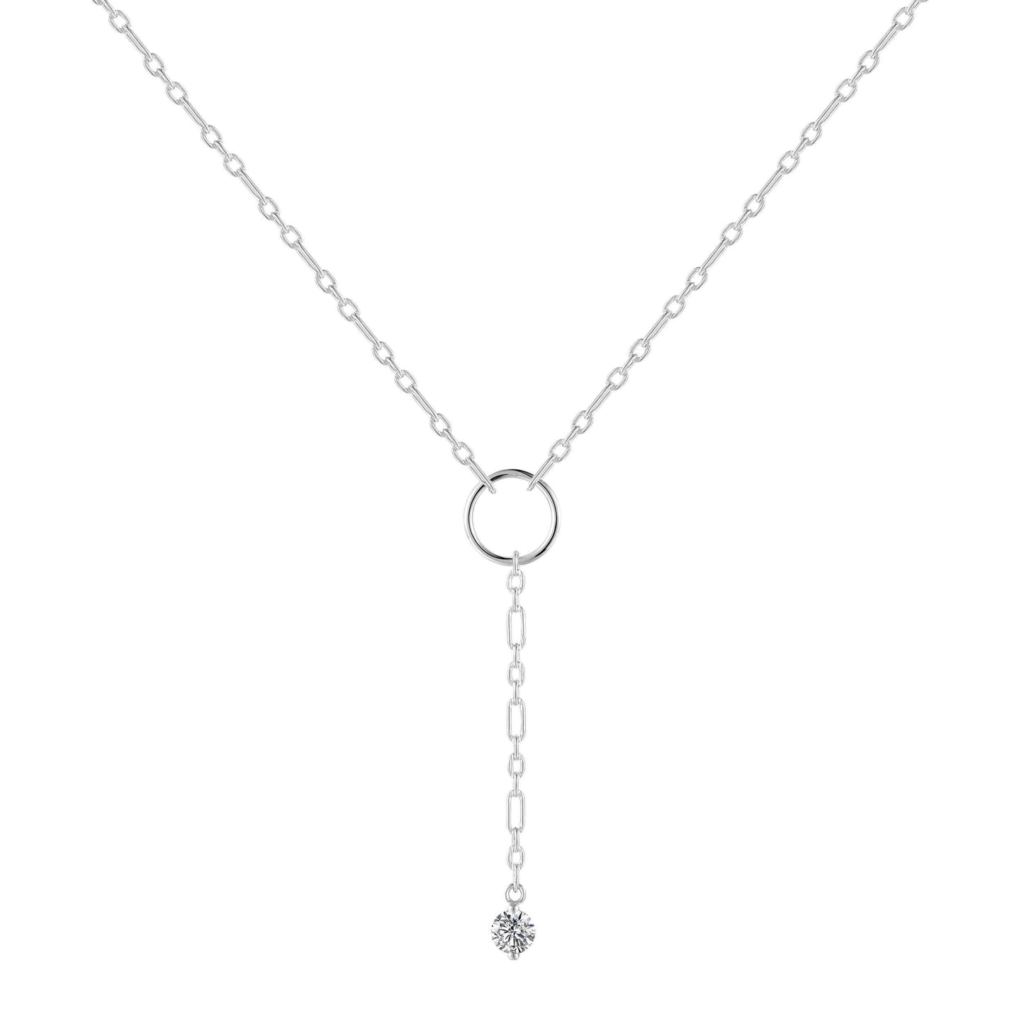 White Topaz Drop Necklace