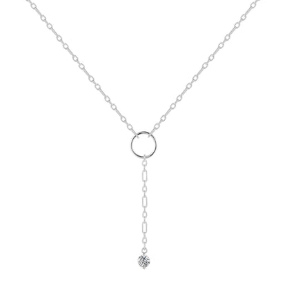 White Topaz Drop Necklace