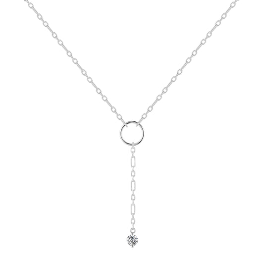 White Topaz Drop Necklace