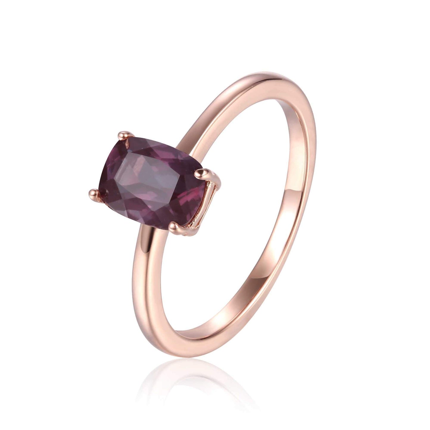 Alexandrite Cushion Solitaire Ring