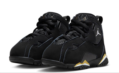 [343797-017] Toddlers Air Jordan True Flight 'black Metallic Gold White'