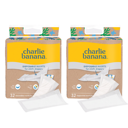 Set of 2 Charlie Banana Disposable Inserts (Bag of 32)