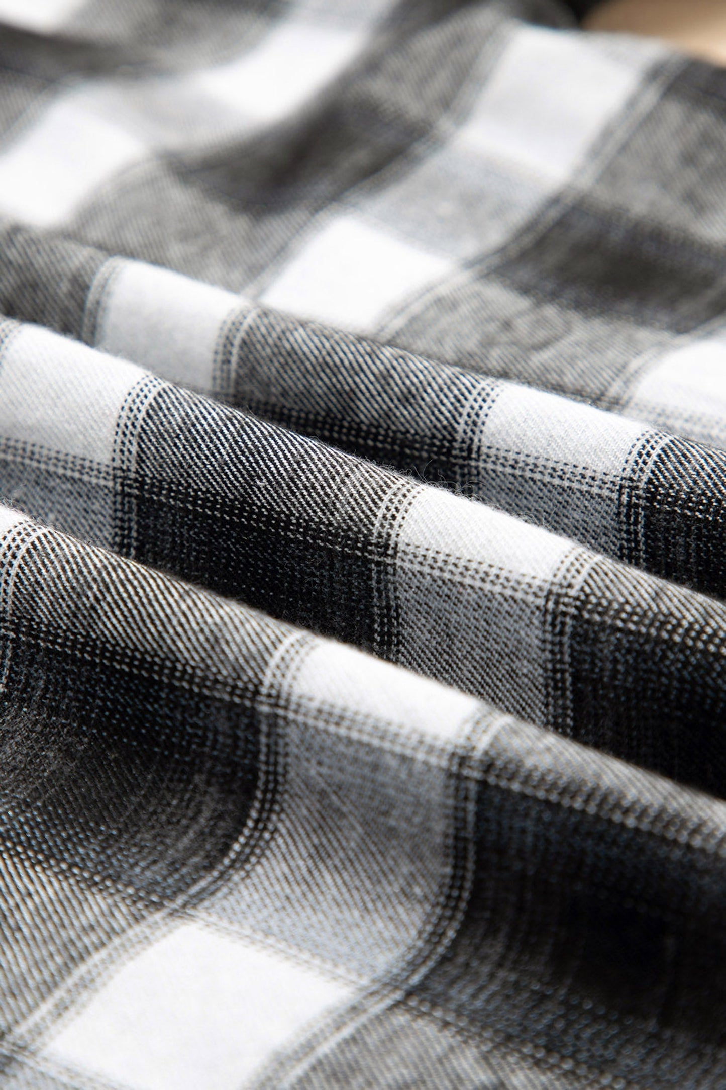 Threaded Pear Ezra Half Placket Plaid Blouse