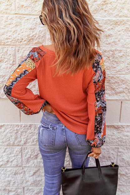 Threaded Pear Karina Eyelet thermal Knit Top