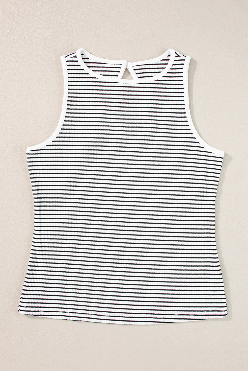 Threaded Pear Bethany Striped Knit Sleeveless Tank