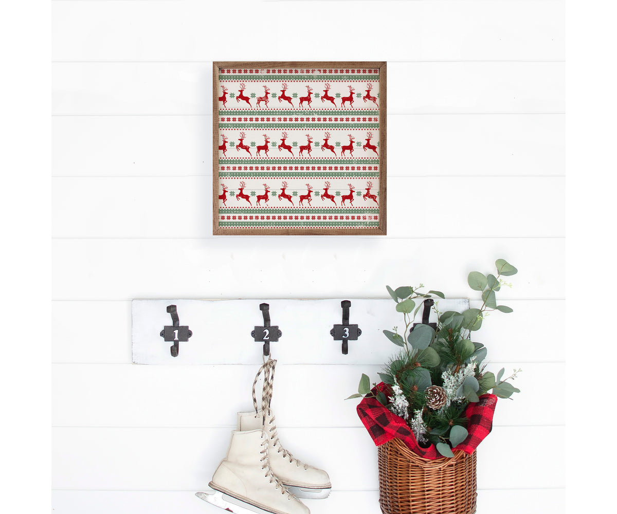 Kendrick Home Pattern Christmas Reindeer