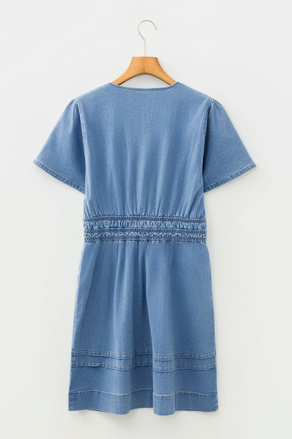 Threaded Pear Itzel Short Sleeve Mini Dress