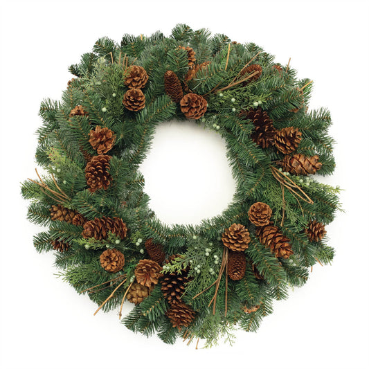 Melrose International Mixed Pine and Pinecone Wreath 32"D