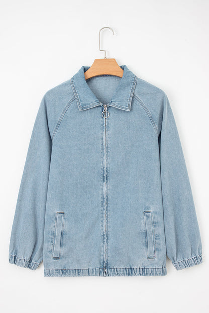 Threaded Pear Abigail Collared Zip Up Jacket