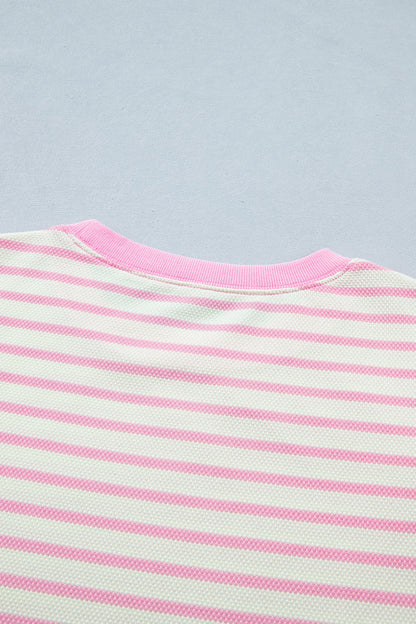 Threaded Pear Hope Short Sleeve Patchwork Blouse