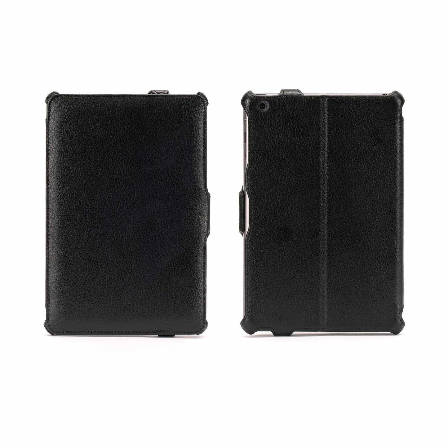 Ipad Mini 2, 3, and 4 Case - Black Leather Multi-Positional Protective Journal