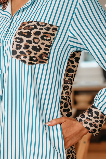Threaded Pear Savannah Contrast Patchwork Long Shirt