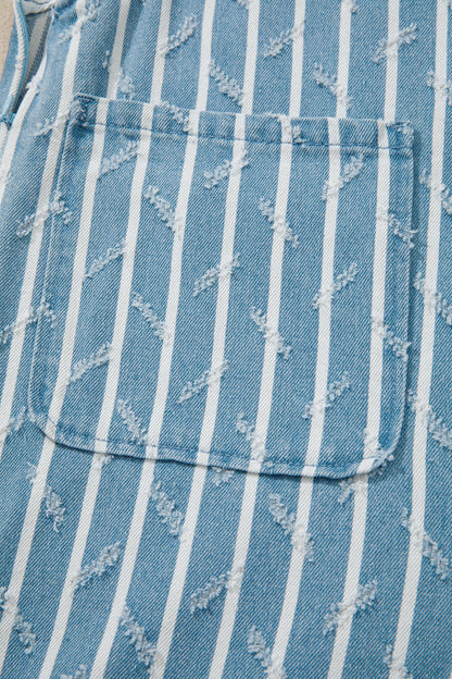 Threaded Pear Angel Ruffled Wide Leg Overalls