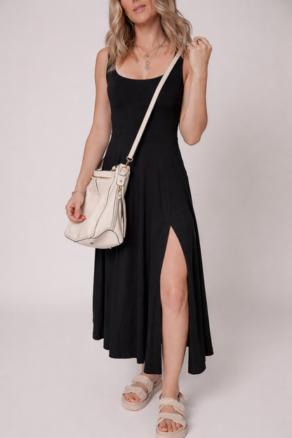 Threaded Pear Indie Scoop Flared Midi Dress
