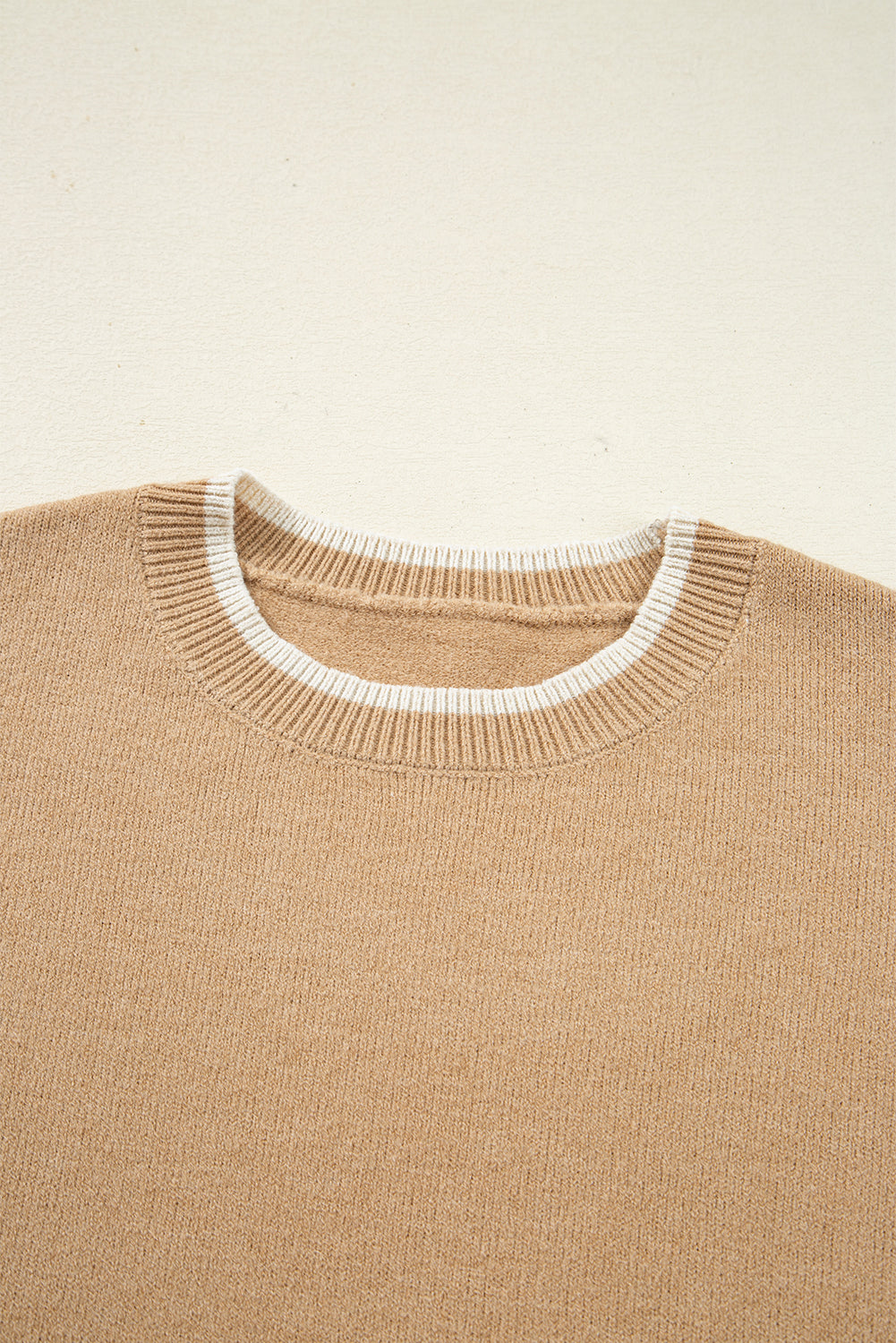 Threaded Pear Ava Cuff Contrast Trim Sweater