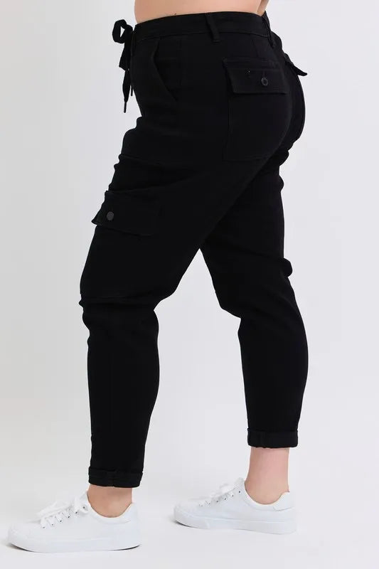 Judy Blue Full Size High Waist Cargo Cuffed Jogger Plus Size