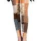 Brown Multicolor Patchwork Print 1