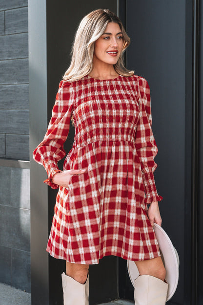 Threaded Pear Amelia Puff Sleeve Mini Dress