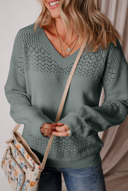 Threaded Pear Avery Detail Drop Shoulder Sweater