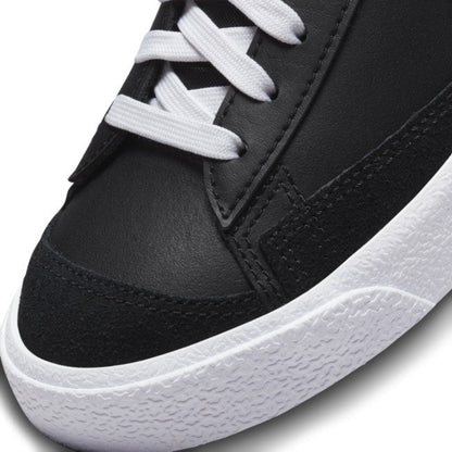 Nike Blazer Mid '77 Big Kids' (GS) Sneakers — Black/Mint Leather Mid-Top