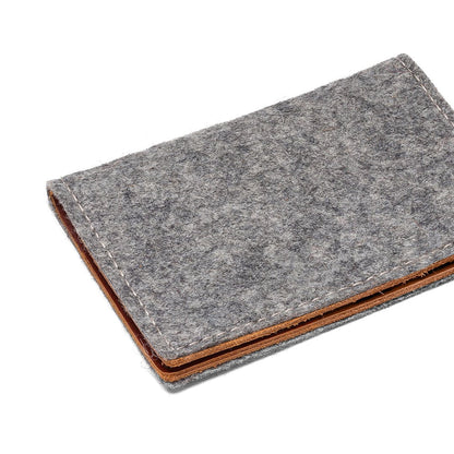 Felt and Leather Bifold Wallet