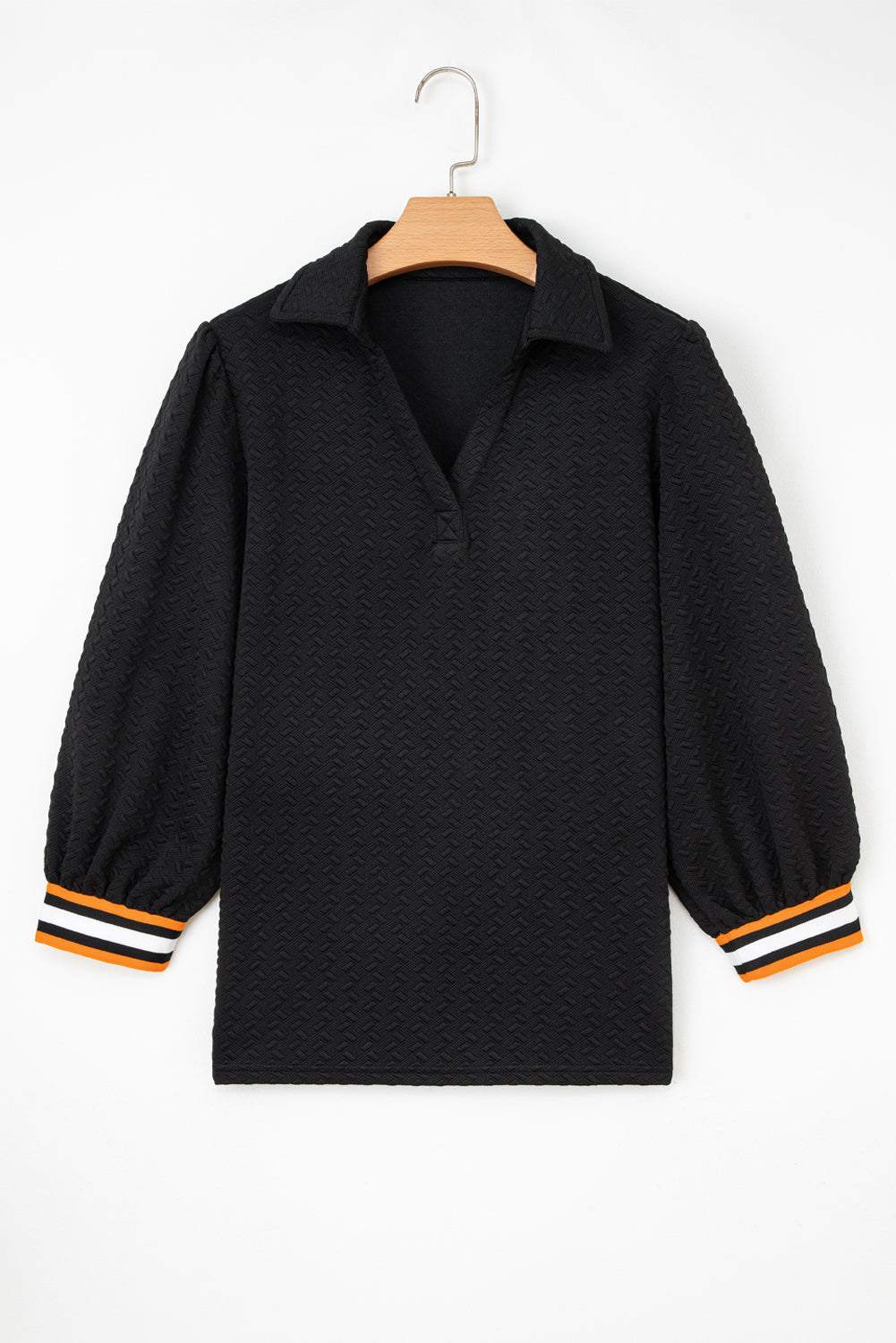 Keziah Patchwork Polo Collar Pullover
