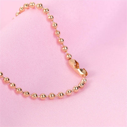 Goldtone & Light Pink Heart Pendant Necklace