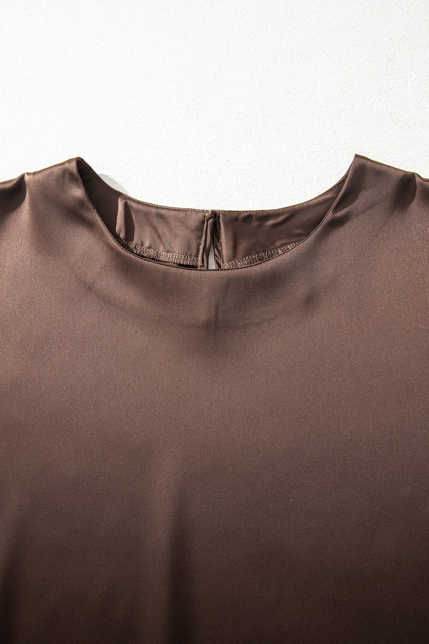 Threaded Pear Saige Short Sleeve Satin Top